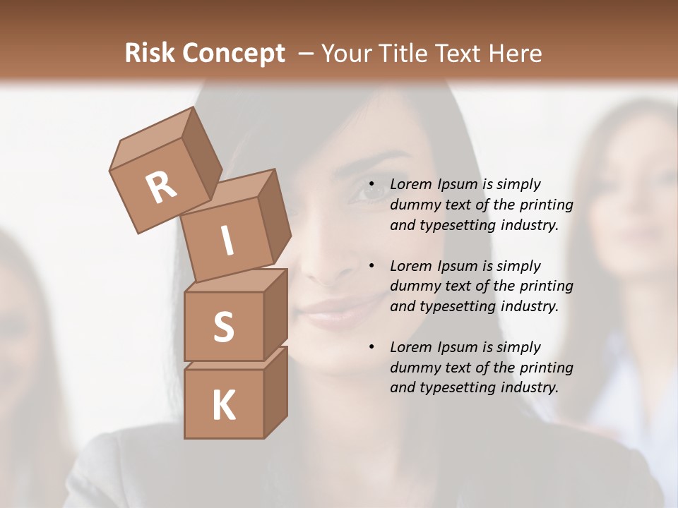 Attractive Woman Office PowerPoint Template