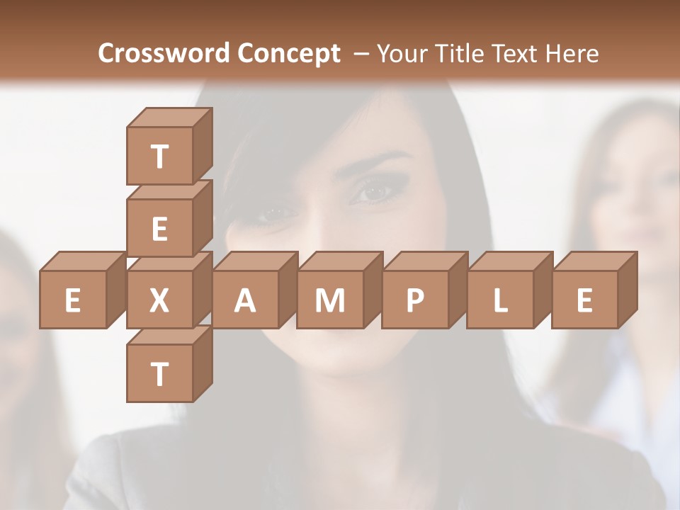 Attractive Woman Office PowerPoint Template