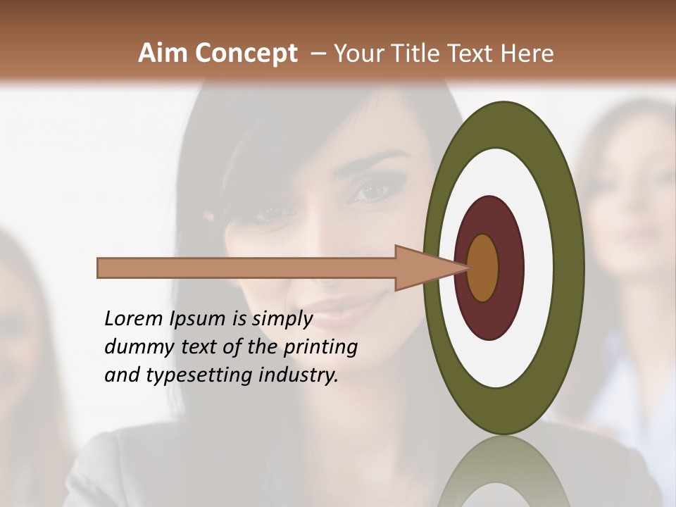 Attractive Woman Office PowerPoint Template