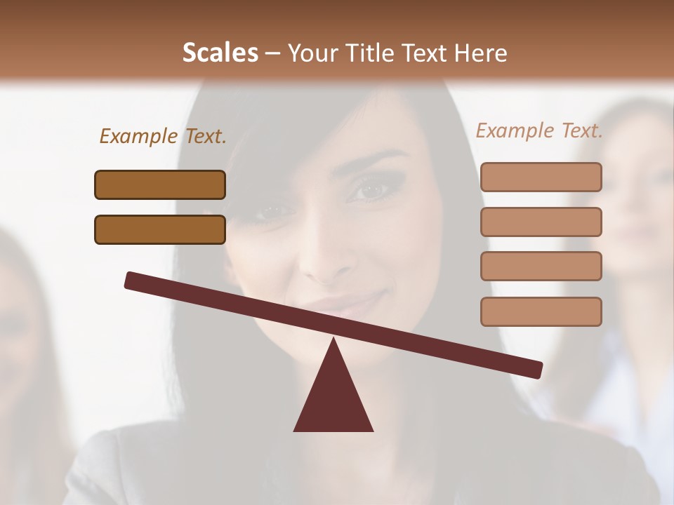 Attractive Woman Office PowerPoint Template