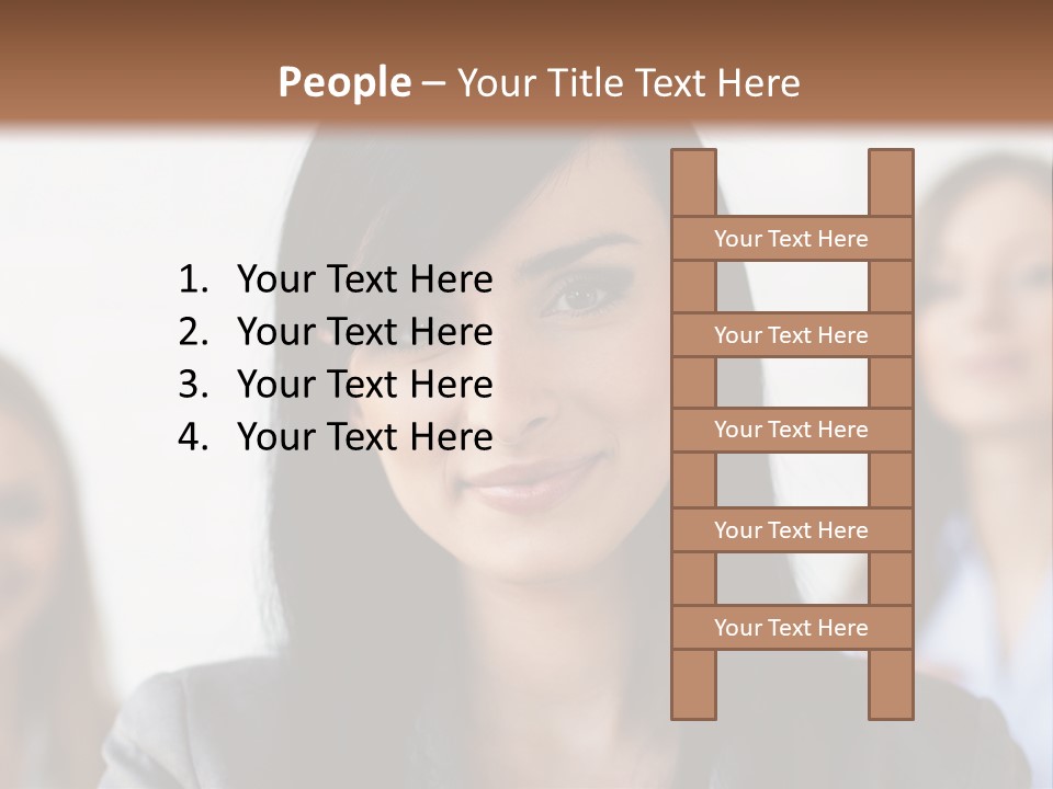 Attractive Woman Office PowerPoint Template