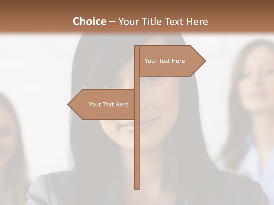 Attractive Woman Office PowerPoint Template