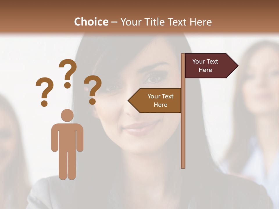 Attractive Woman Office PowerPoint Template