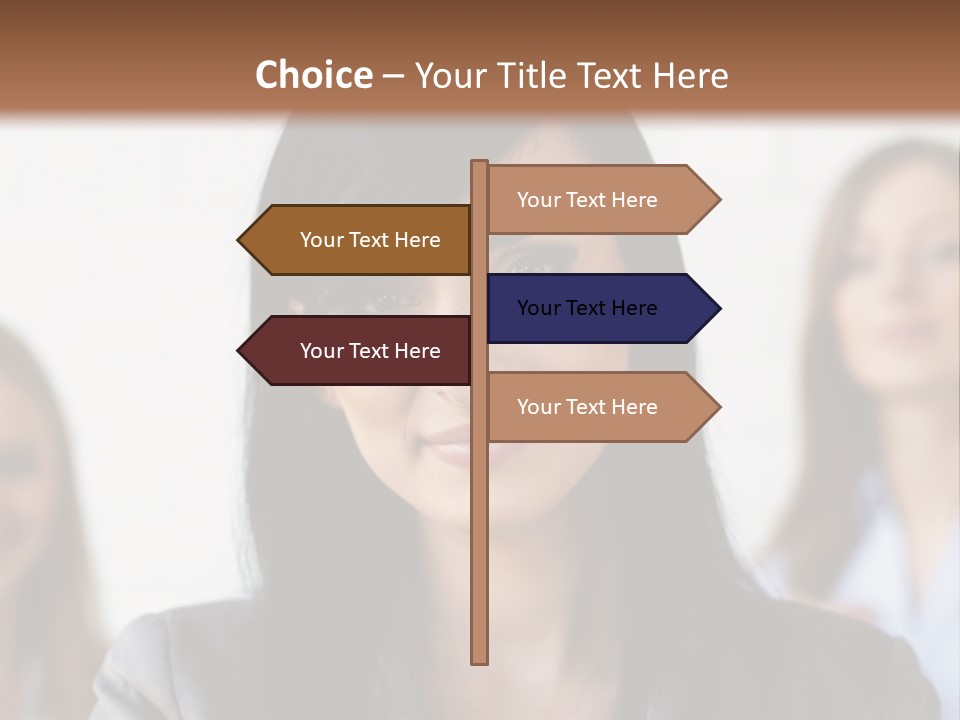 Attractive Woman Office PowerPoint Template