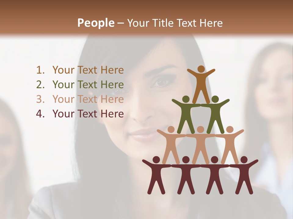 Attractive Woman Office PowerPoint Template