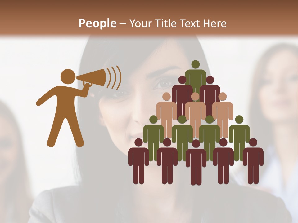 Attractive Woman Office PowerPoint Template