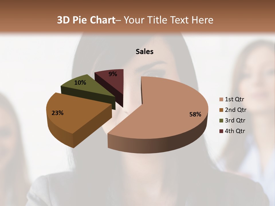 Attractive Woman Office PowerPoint Template
