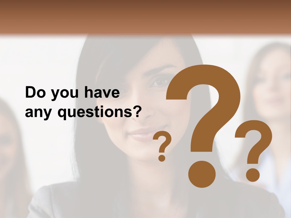 Attractive Woman Office PowerPoint Template