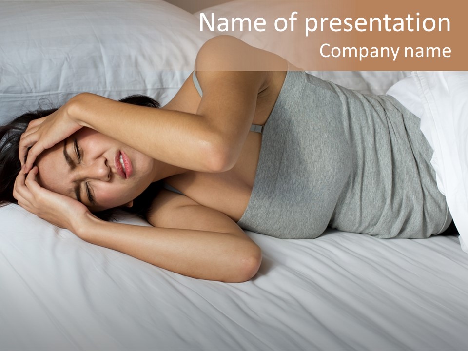 White Sadness Frustration PowerPoint Template