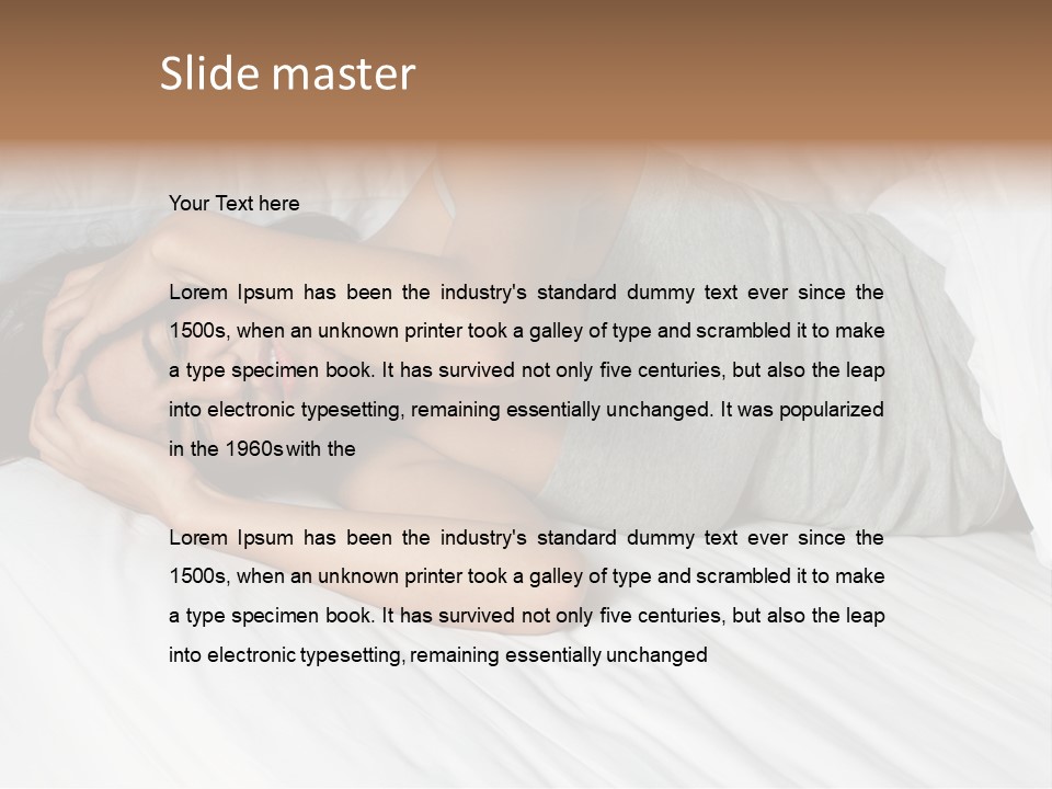 White Sadness Frustration PowerPoint Template