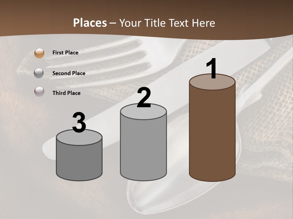 Dinner Textured Flatware PowerPoint Template