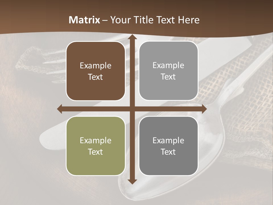 Dinner Textured Flatware PowerPoint Template