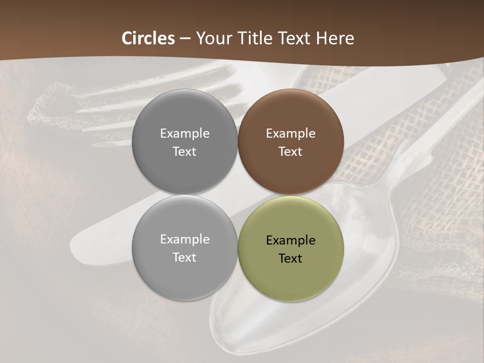 Dinner Textured Flatware PowerPoint Template