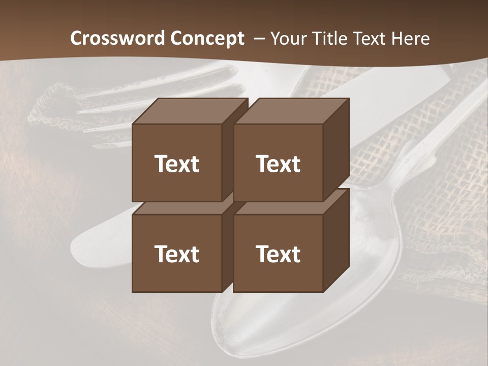 Dinner Textured Flatware PowerPoint Template