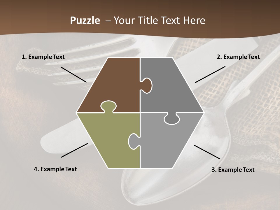 Dinner Textured Flatware PowerPoint Template