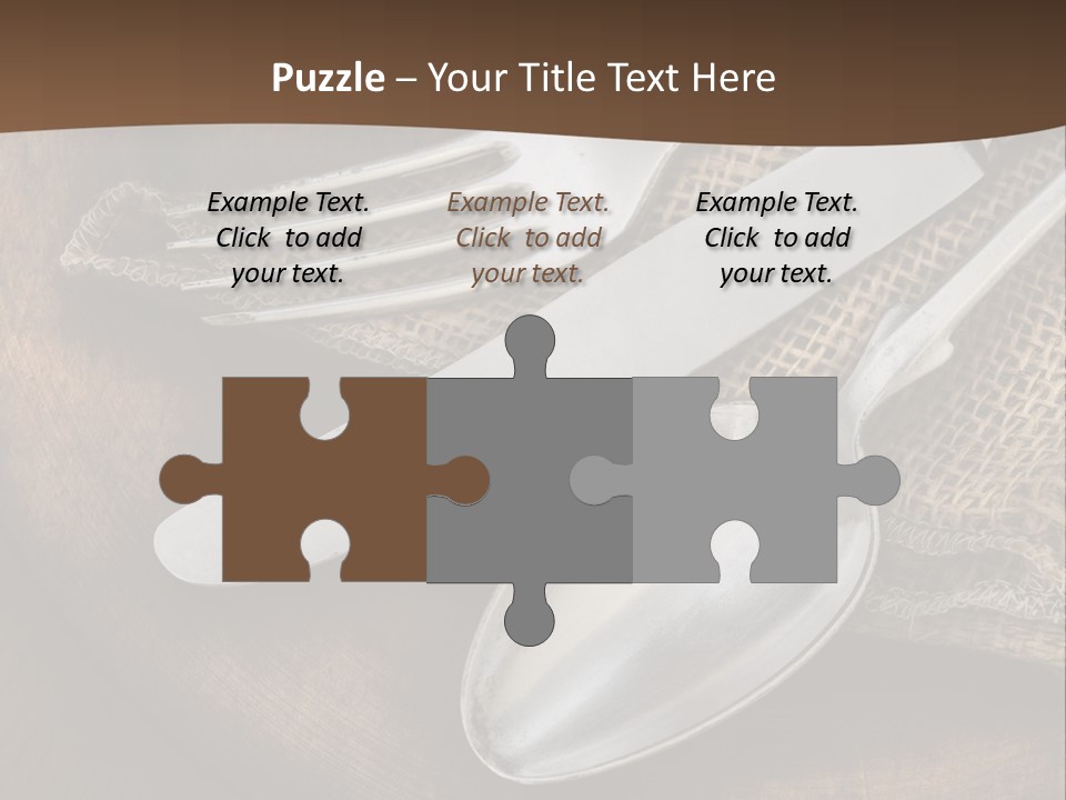 Dinner Textured Flatware PowerPoint Template