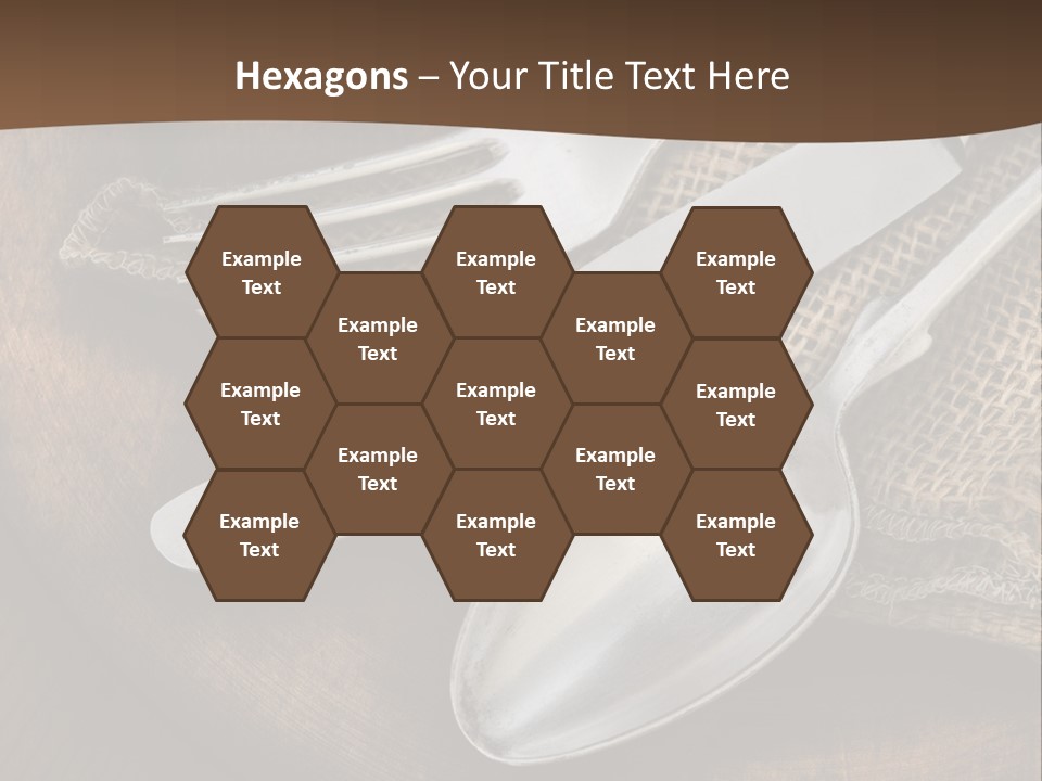 Dinner Textured Flatware PowerPoint Template