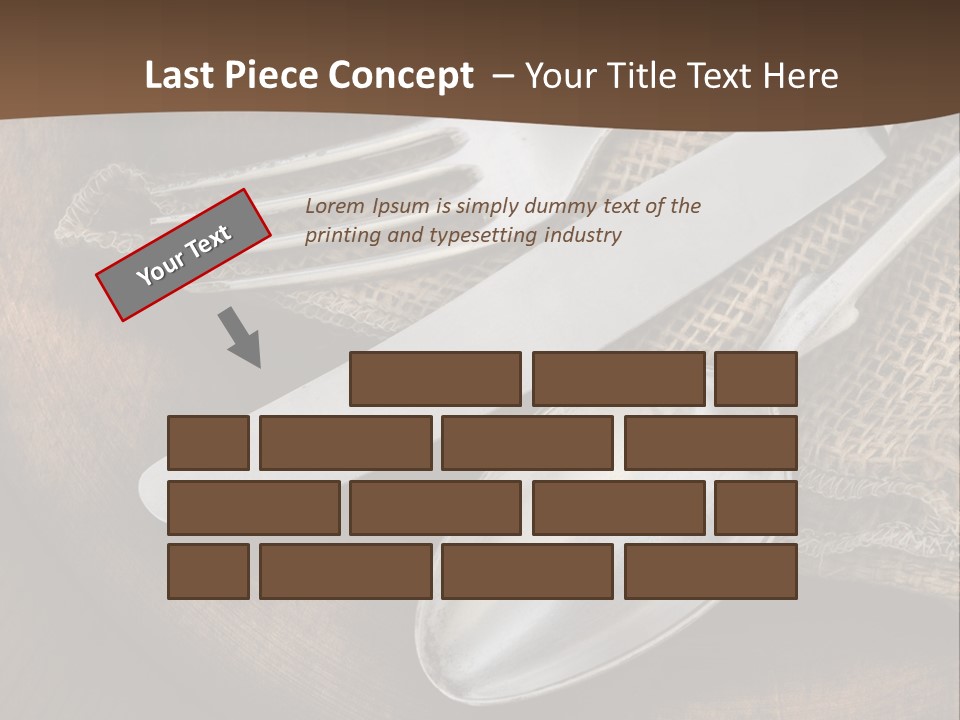 Dinner Textured Flatware PowerPoint Template