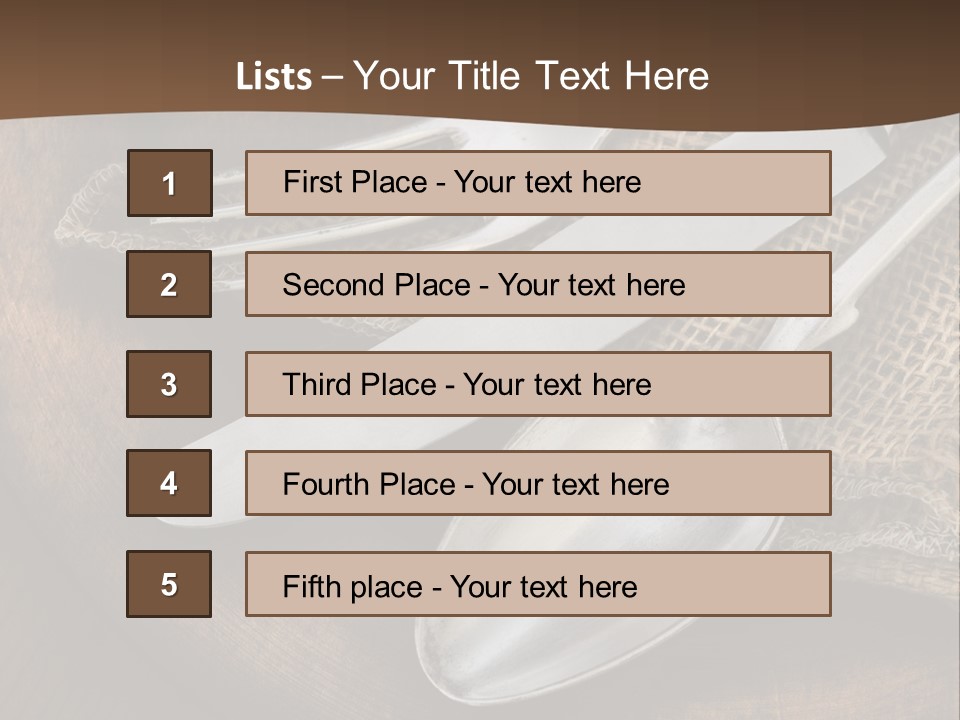 Dinner Textured Flatware PowerPoint Template