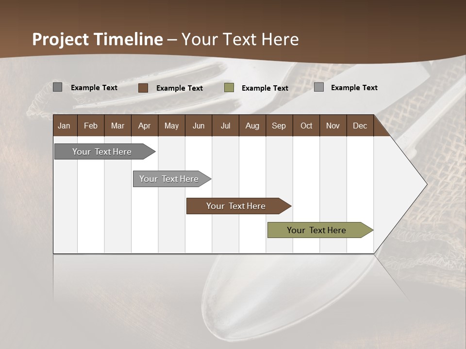 Dinner Textured Flatware PowerPoint Template