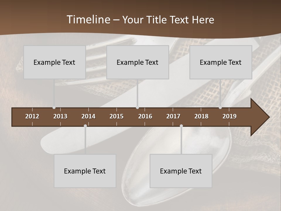 Dinner Textured Flatware PowerPoint Template