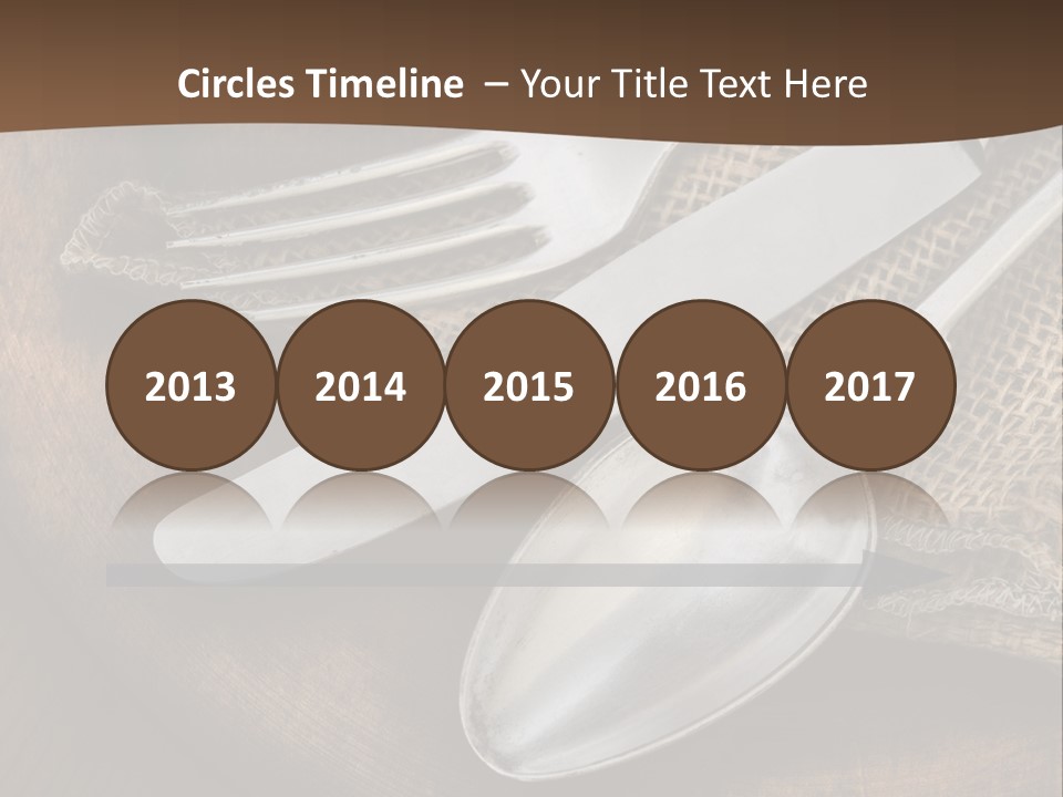 Dinner Textured Flatware PowerPoint Template