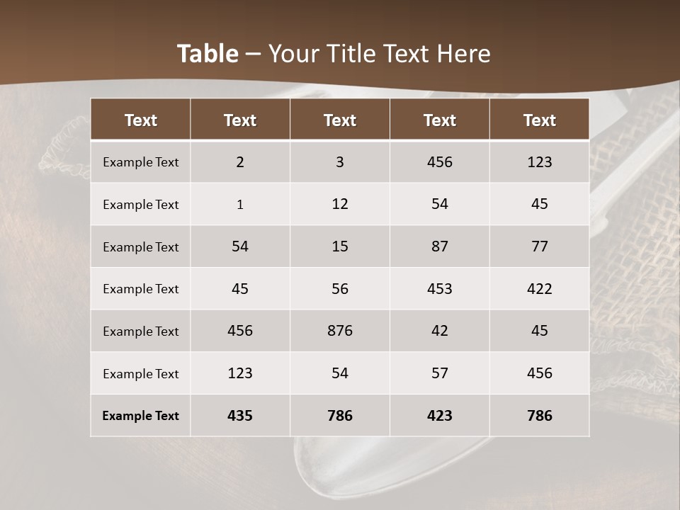 Dinner Textured Flatware PowerPoint Template