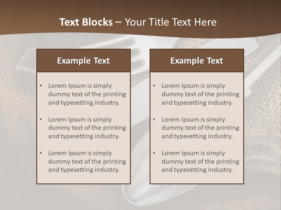 Dinner Textured Flatware PowerPoint Template