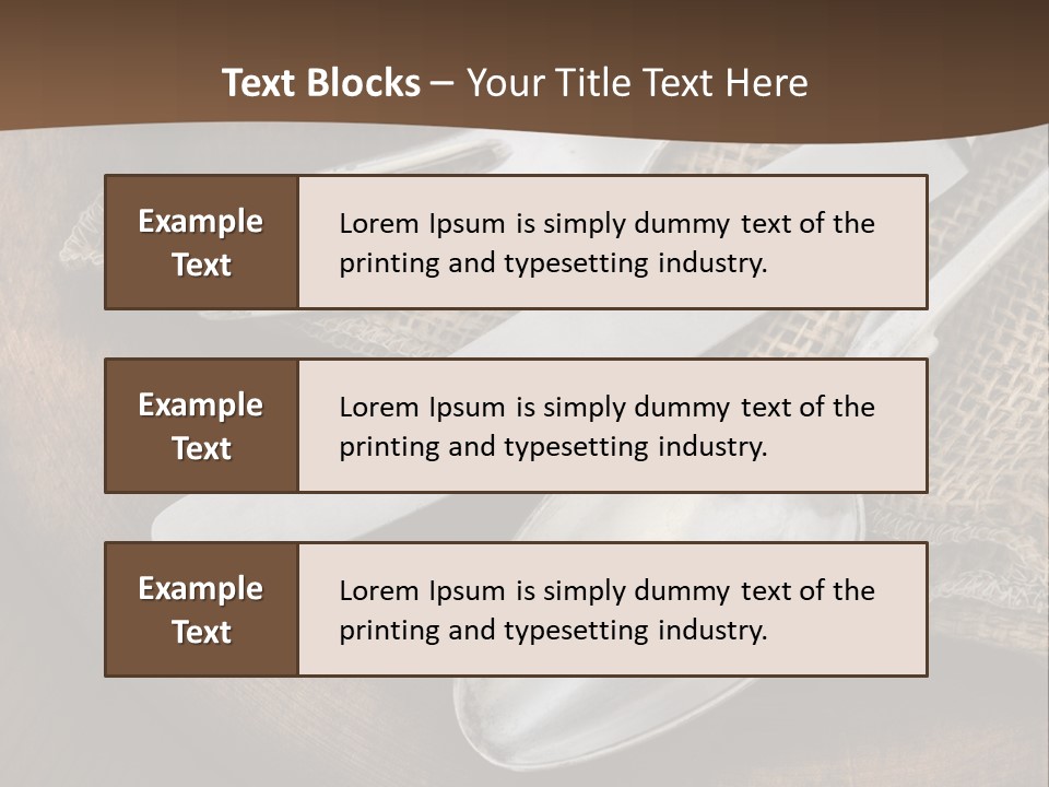 Dinner Textured Flatware PowerPoint Template