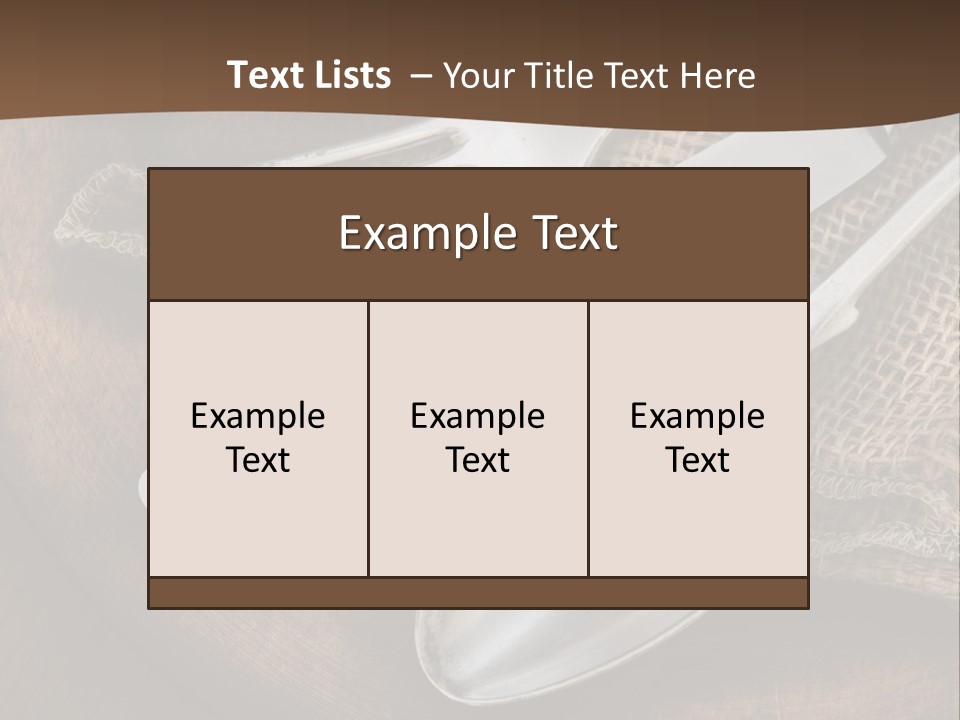 Dinner Textured Flatware PowerPoint Template