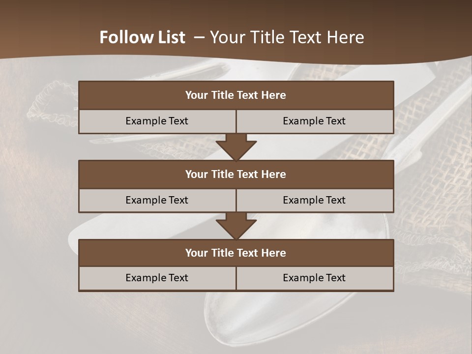 Dinner Textured Flatware PowerPoint Template