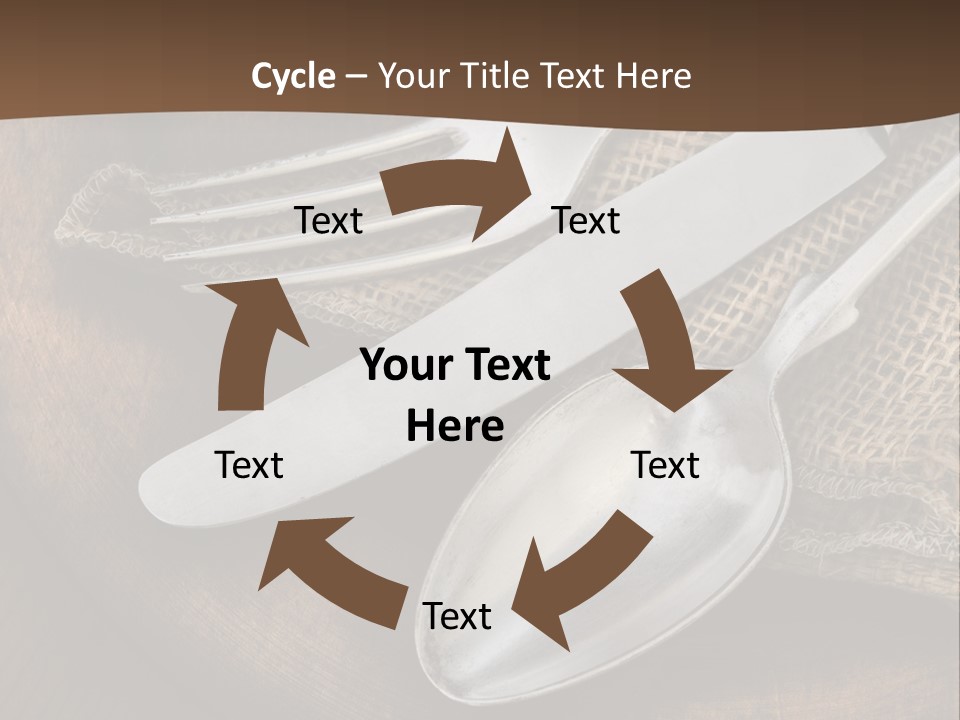 Dinner Textured Flatware PowerPoint Template