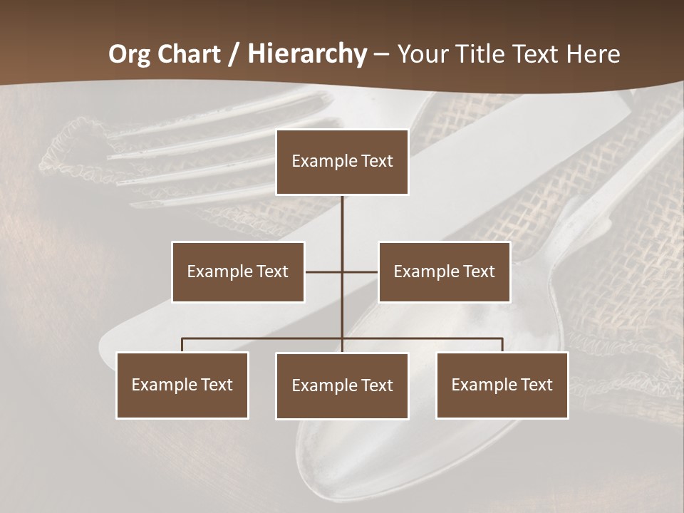 Dinner Textured Flatware PowerPoint Template