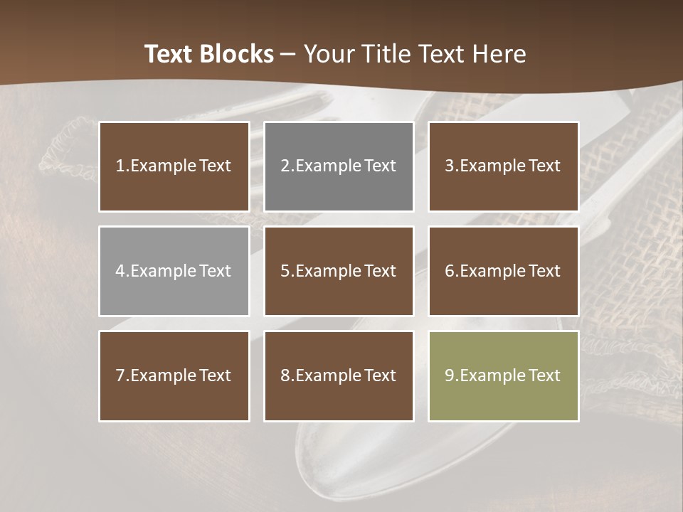 Dinner Textured Flatware PowerPoint Template