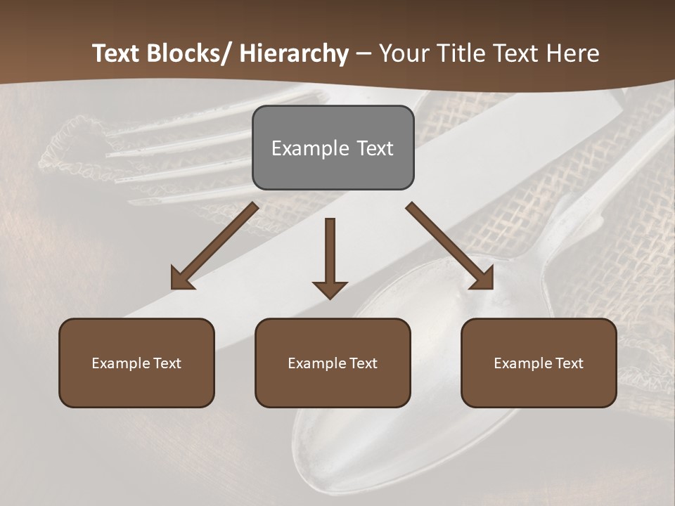 Dinner Textured Flatware PowerPoint Template