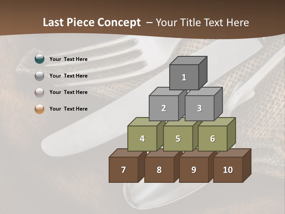 Dinner Textured Flatware PowerPoint Template