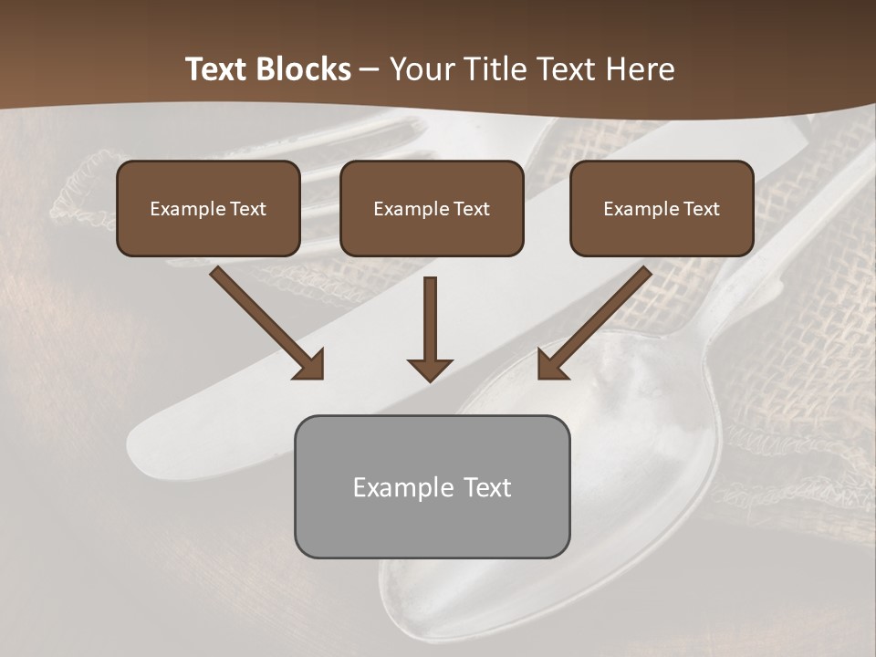 Dinner Textured Flatware PowerPoint Template