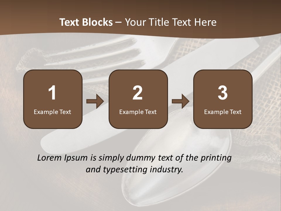 Dinner Textured Flatware PowerPoint Template
