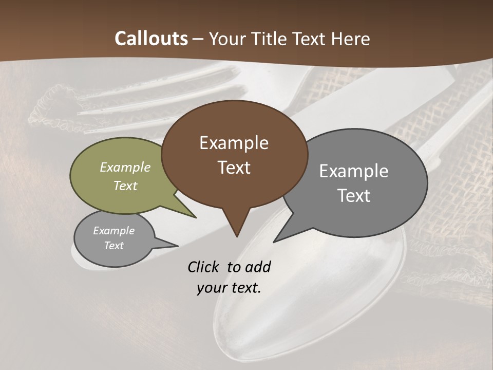 Dinner Textured Flatware PowerPoint Template