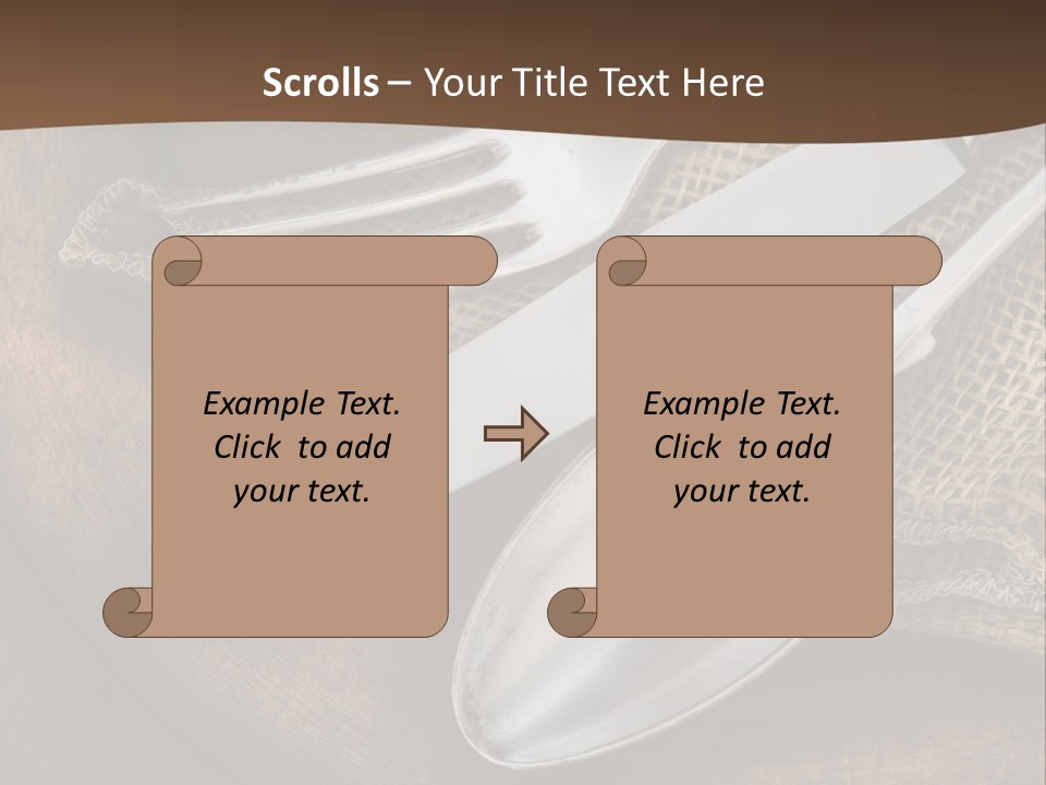 Dinner Textured Flatware PowerPoint Template