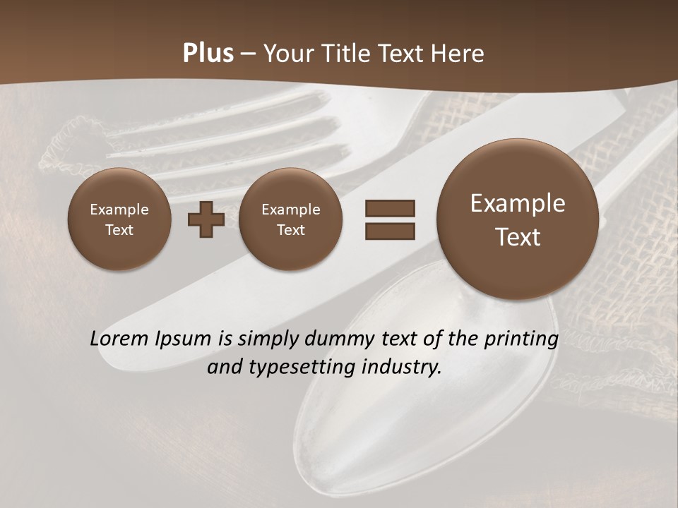 Dinner Textured Flatware PowerPoint Template