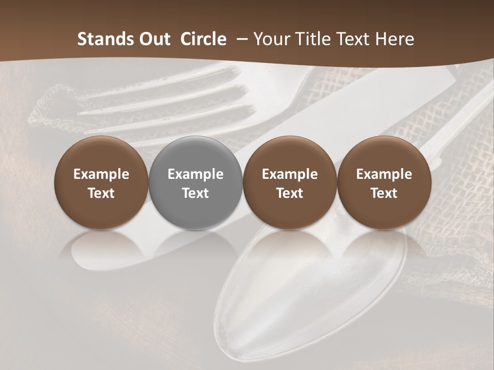 Dinner Textured Flatware PowerPoint Template