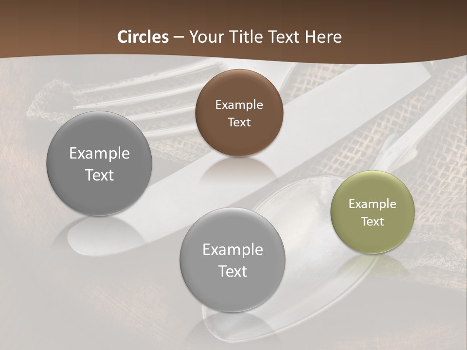 Dinner Textured Flatware PowerPoint Template