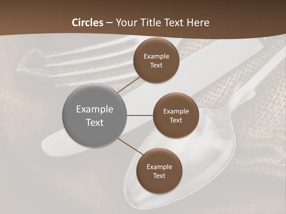 Dinner Textured Flatware PowerPoint Template