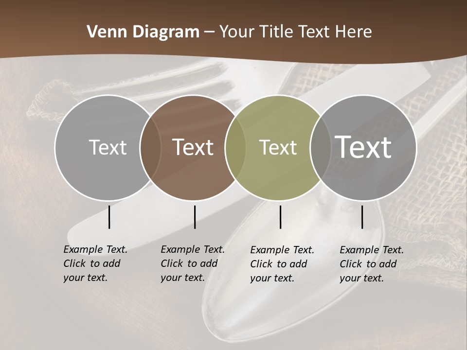 Dinner Textured Flatware PowerPoint Template