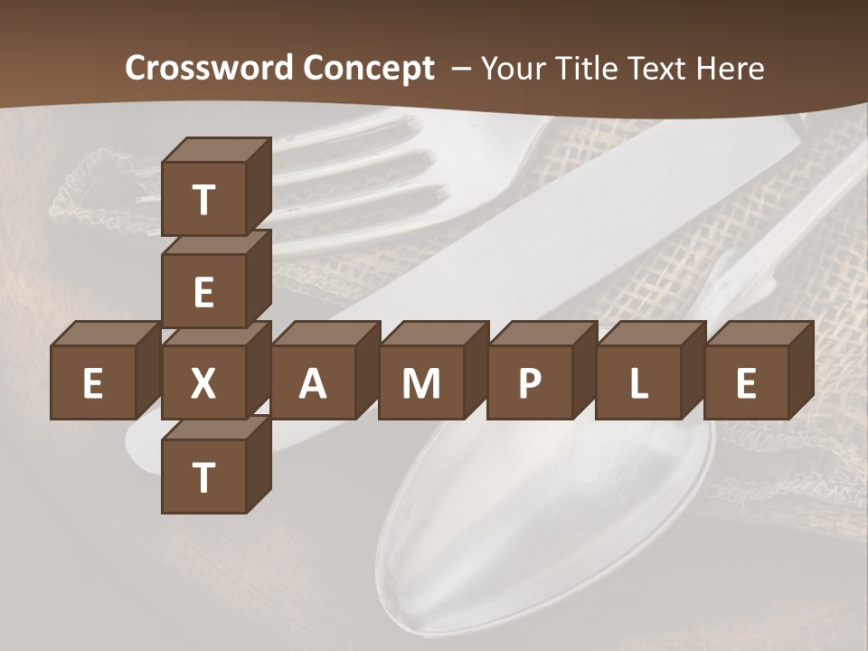 Dinner Textured Flatware PowerPoint Template