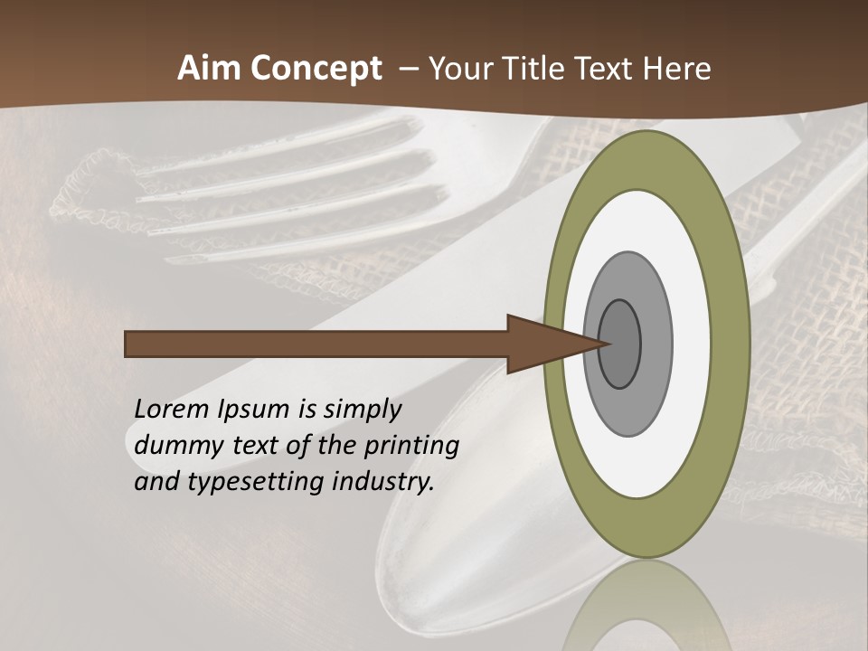 Dinner Textured Flatware PowerPoint Template