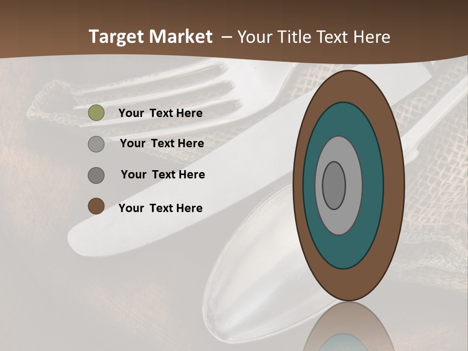 Dinner Textured Flatware PowerPoint Template