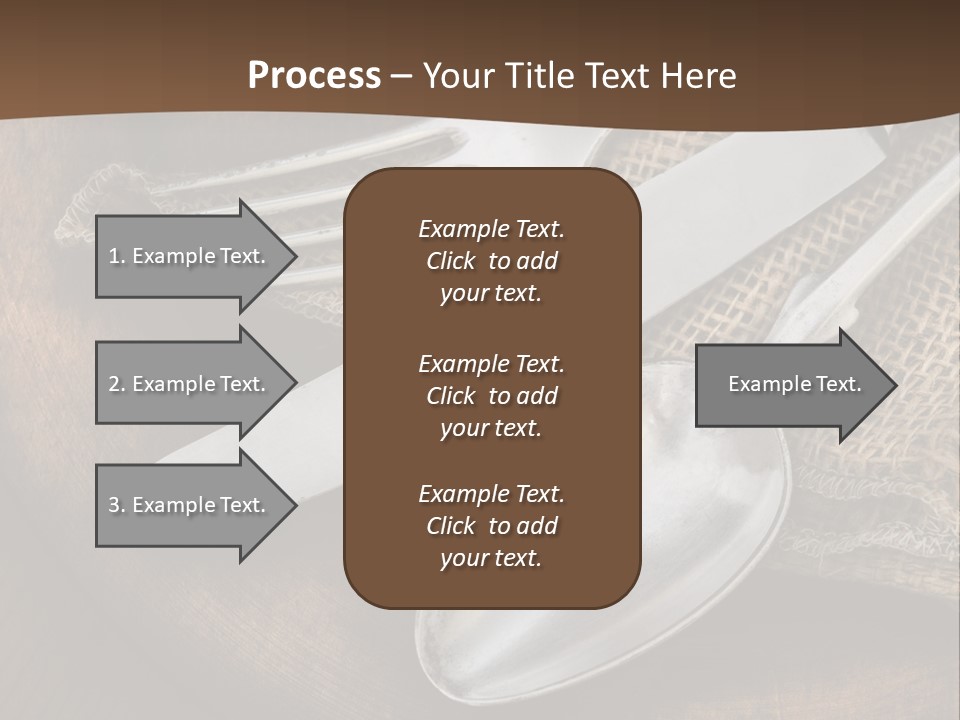 Dinner Textured Flatware PowerPoint Template