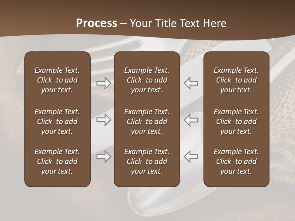 Dinner Textured Flatware PowerPoint Template